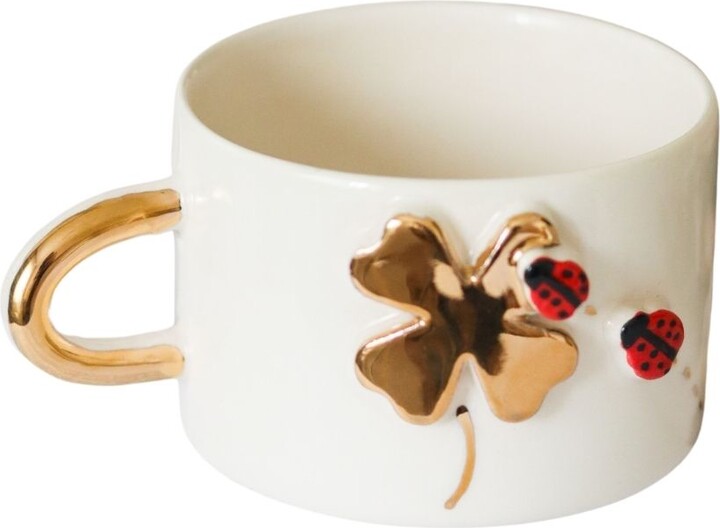 Anatoliacraft Gold Lucky Charm Handmade Ceramic Mug