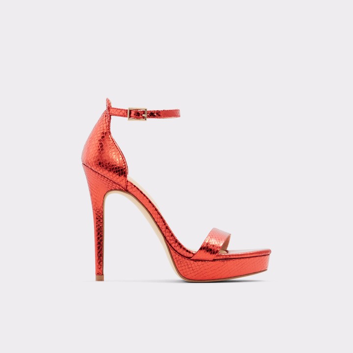 aldo red shoes women's