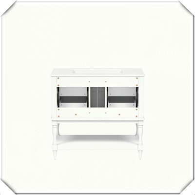 George Oliver Solid Wood Freestanding Vanity With Undermount Ceramic Sink Drawers