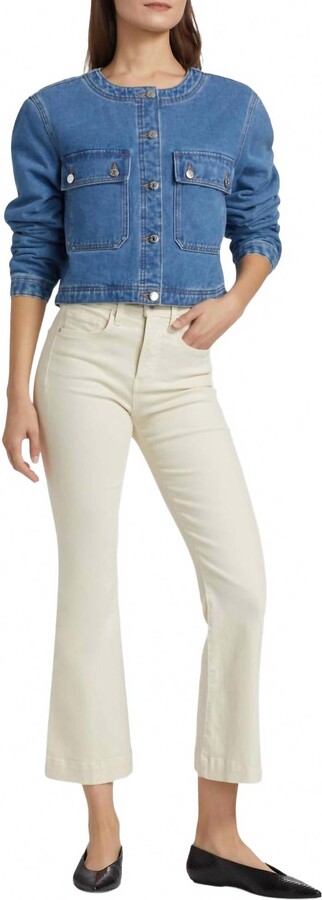 Veronica Beard Brandy Jacket With Quilted Lining In Blue