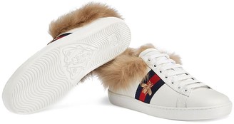 Gucci Ace sneaker with fur