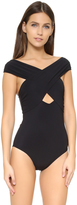 Thumbnail for your product : Karla Colletto Wrapping Surplice Neck One Piece