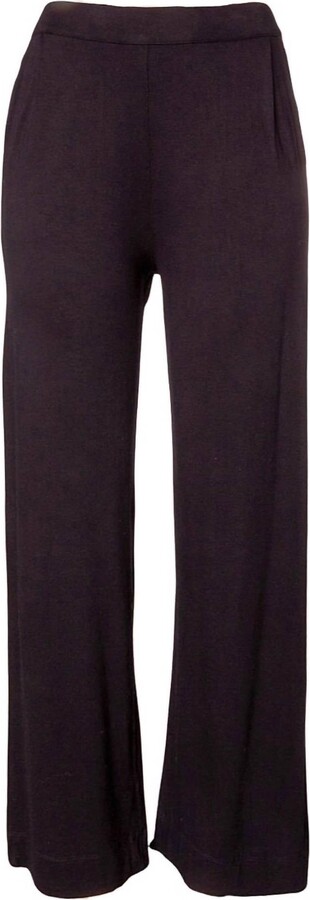 Majestic Filatures Women's Wide Trouser Pants In Noir