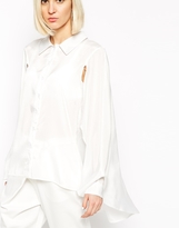 Thumbnail for your product : Lavish Alice Long Sleeve Cape Shirt