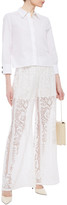 Thumbnail for your product : Dolce & Gabbana Crocheted Cotton-blend Wide-leg Pants