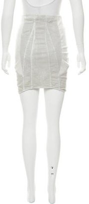 Helmut Lang Distressed Mini Skirt