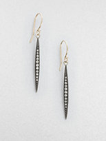 Thumbnail for your product : Mizuki Icicle Diamond & Blackened Sterling Silver Drop Earrings
