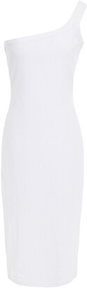 Ninety Percent One-shoulder Ribbed Organic Stretch-cotton Dress