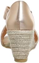 Thumbnail for your product : Office Maiden Cross Strap Wedges Rose Gold Leather