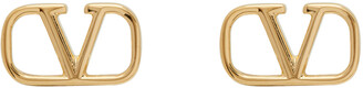 Valentino Garavani Gold VLogo Stud Earrings