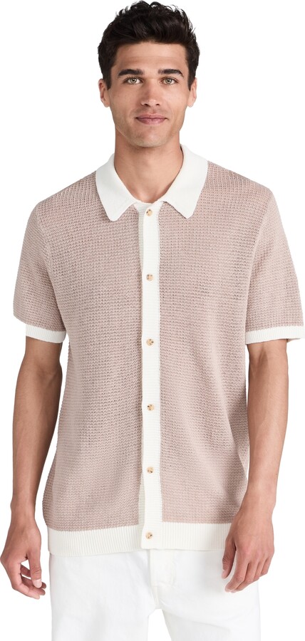 Onia Linen Button Up Sweater