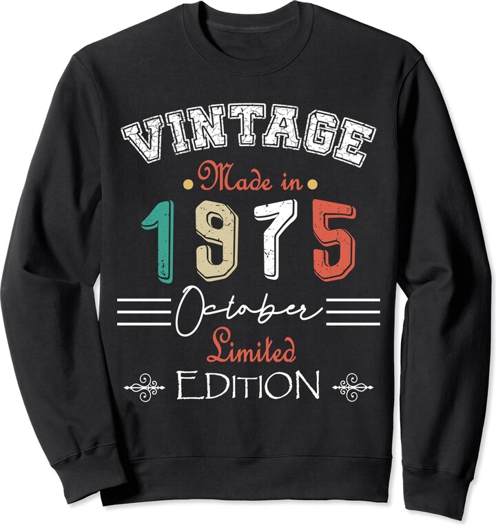 Magical Didowy Vintage Born In October Born In October 1975 Vintage Happy Birthday 49th years Sweatshirt