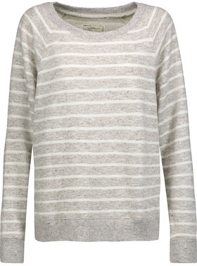 Current/Elliott The Perfect Striped Cotton-Blend Sweatshirt