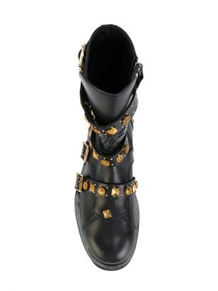 Fausto Puglisi Leather Studded Boots