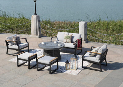 Wildon Home Caro 6 Piece Rattan Sofa Seating Group with Cushions