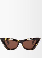 Thumbnail for your product : Bottega Veneta Cat-eye Tortoiseshell-acetate Sunglasses