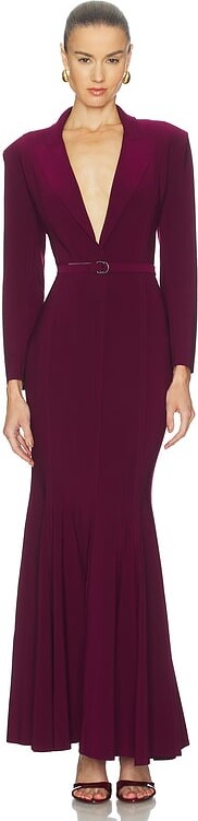 Norma Kamali Single Breasted Fishtail Gown