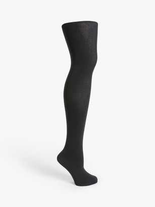 John Lewis & Partners Egyptian Cotton Rich Opaque Tights