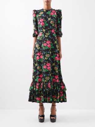 【THE VAMPIRE'S WIFE】The Wild Rose Dress The Vampire's Wife Wild Roses Cotton Dress | Liberty