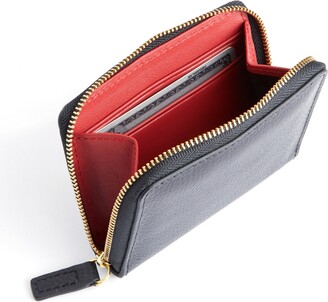 ROYCE New York Men's Royce New York Pebbled Leather Zippered Credit Card Wallet
