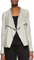 Thumbnail for your product : Vince Drape-Front Open Leather Jacket