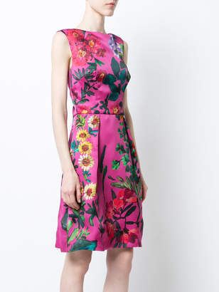 Monique Lhuillier floral structured dress