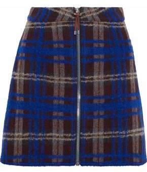 Acne Studios Plaid Intarsia Wool-Blend Mini Skirt