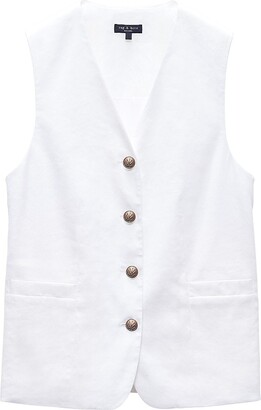 Women Vest, Linen Vest for Women, Tailored Vest, White Linen Vest Handmade  by Claudiamdesign -  Canada
