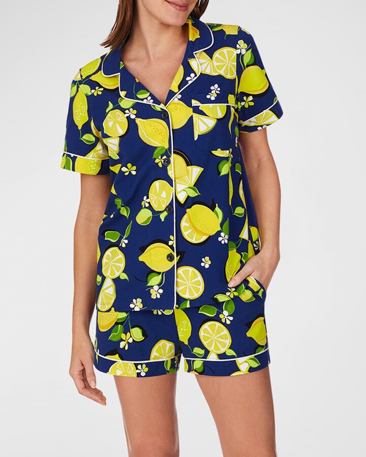 Trina Turk x Bedhead Pajamas Lemon-Print Shorty Pajama Set - ShopStyle ...