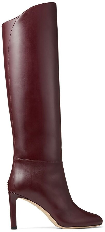 womens knee high burgundy boots