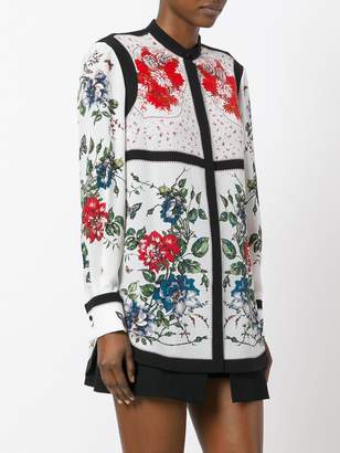 Alexander McQueen floral tablecloth print blouse