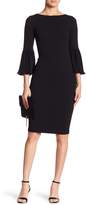 Thumbnail for your product : Modern American Designer Pleated Chiffon Sleeve Sheath Dress