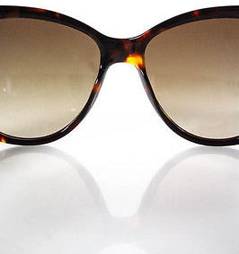 Henri Bendel Brown Tortoiseshell Cat Eye Sunglasses In Case