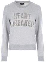 Thumbnail for your product : Jane Norman Grey Heart Breaker Slogan Jumper