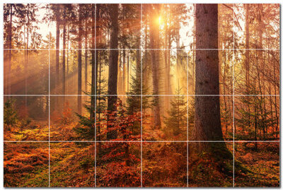 Picture-Tiles.com Autumn Photo 6'' x 6'' Satin Ceramic Decorative Mural