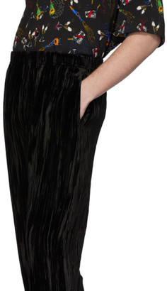 Balenciaga Black Velvet Pyjama Trousers
