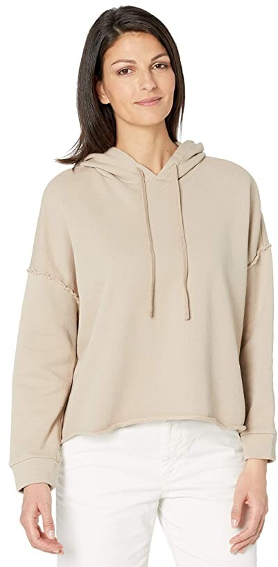 Eileen Fisher Organic Cotton French Terry Cropped Hoodie - ShopStyle