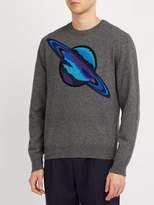 Thumbnail for your product : Paul Smith Saturn Intarsia Wool Sweater - Mens - Grey Multi