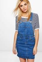 Thumbnail for your product : boohoo Penny Stretch Denim Pinafore Dress