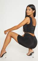 Thumbnail for your product : PrettyLittleThing Black Second Skin Slinky Square Neck Top