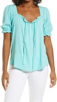 Thumbnail for your product : Gibson Tie Neck Blouse
