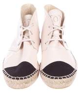 Thumbnail for your product : Chanel CC Leather High-Top Espadrille Sneakers