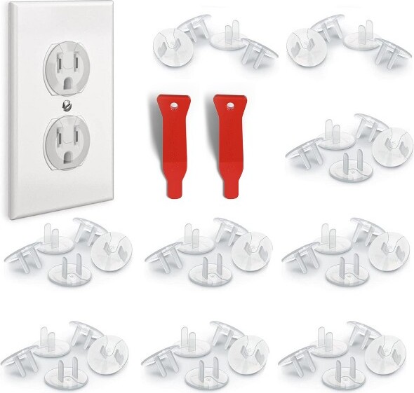 Baby Proof Me | Electrical Outlet Plugs & Removal Tool - 48 Pack