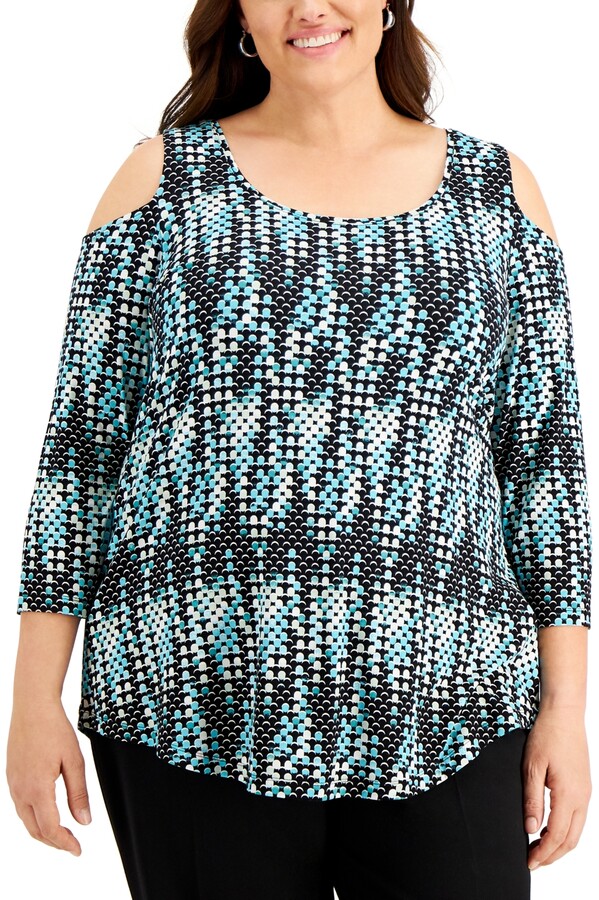 jm collection tops plus size