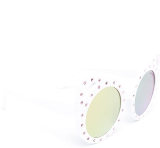 MonnaLisa Crystal-Embellished Round-Frame Sunglasses