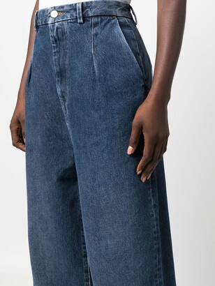 LOULOU STUDIO Blue Attu wide leg jeans