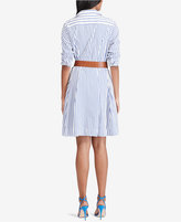 Thumbnail for your product : Polo Ralph Lauren Pleated Striped Shirtdress