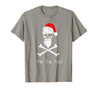 Yo Ho Ho Pirate Christmas Santa Skull Santa Hat T-Shirt