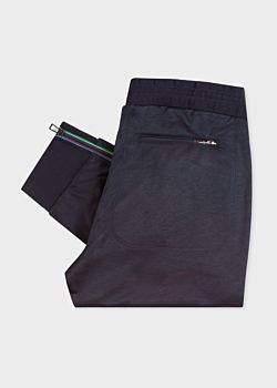 Paul Smith Men's Dark Navy Cotton-Blend Panelled Sweatpants With Cycle Stripe Detail