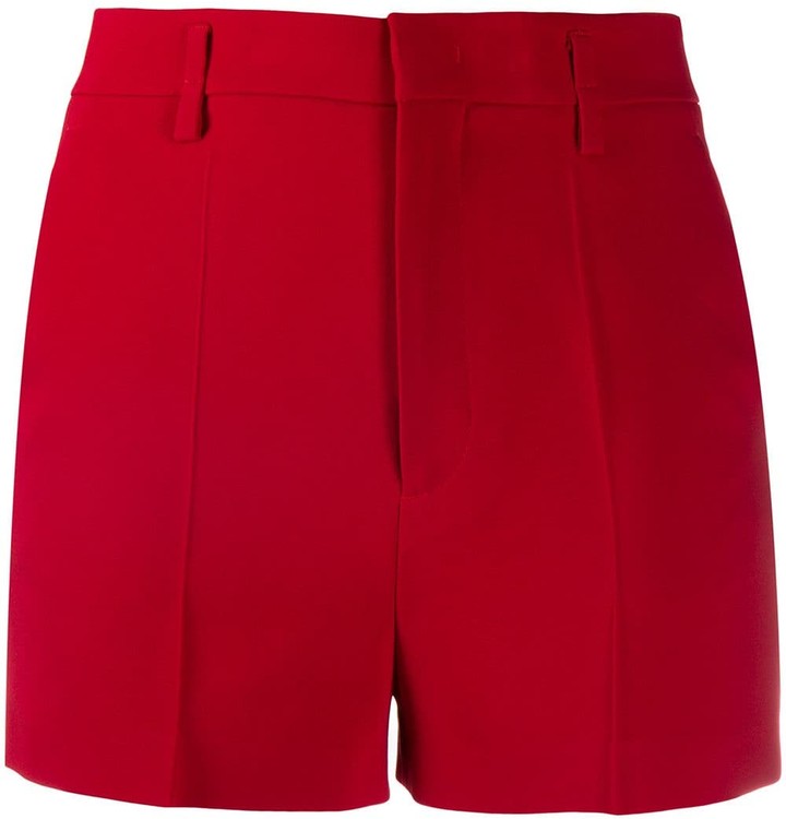 Red tailored shorts Clearance